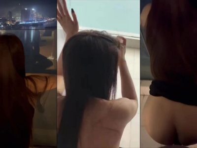 Em gái muốn được làm thằn lằn bám kính từ khách sạn đến biển Hạ Long