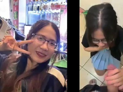 Khách Linh đeo kính bú mút trước khi đi lam